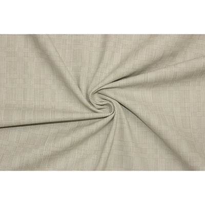 Kostýmový bavlněný kepr (twill) - Šedo béžové káro