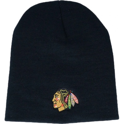 American Needle pánska zimná čiapka Chicago Blackhawks Cuffless Knit Black