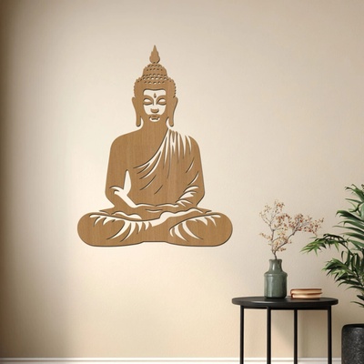dřevo života Dřevěný obraz Buddha – Energie klidu Rozměry (cm): 30x40, Zvolte barvu dekoru: Buk