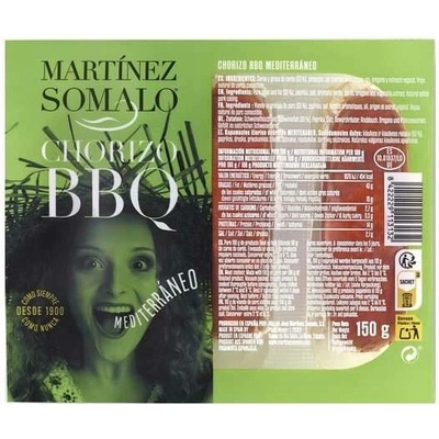 Martínez Somalo Chorizo BBQ čerstvé mediterraneo 150 g