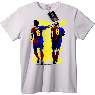 NOONEBRAND Тениска Xavi & Iniesta от FC Barcelona - 6XL, Black