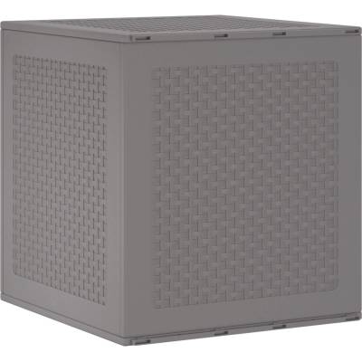 vidaXL Кутия за съхранение Светлосиво 55 x 53 x 57 см Полипропилен (870582)