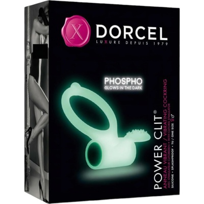 Dorcel - вибриращо светещо пенис пръстенче (бял)