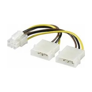  OEM 2 бр. адаптер Molex Power 4pin - Power 6pin M/F XFYKABTAPPCIE6 (XFYKABTAPPCIE6)
