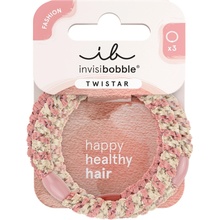 Sada ozdobných gumičiek do vlasov Invisibobble Twistar Blush Braids - 3 ks