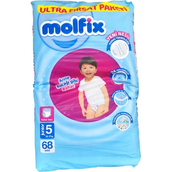 Molfix pants бебешки гащи, Giga Pack, Номер 5, 68 броя, 12-17кг