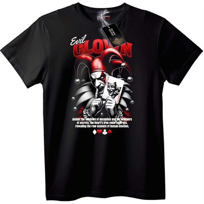 NOONEBRAND Тениска Зъл Клоун Joker - L, White