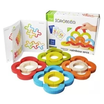 IGROTECO Игра за балансиране с цветни елементи - 24 части