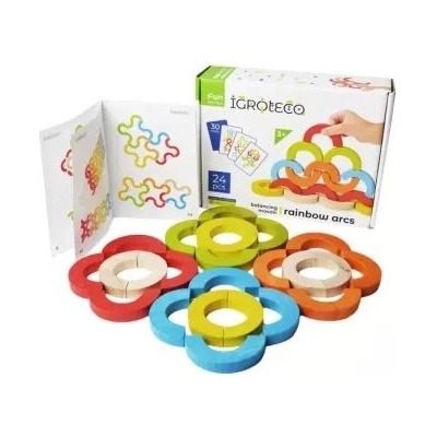 IGROTECO Игра за балансиране с цветни елементи - 24 части