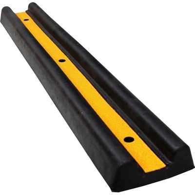 Ochrana stěn a sloupů, pryžový nárazník Rubber C – černá, 1000×150×50 mm