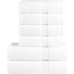 vidaXL Премиум комплект хавлии от 6 части SOLUND бял 600 gsm (137553)