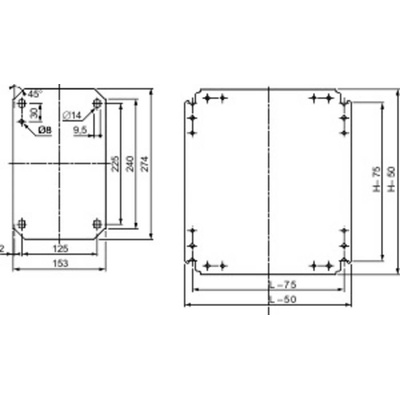Schneider Electric NSYMM66 Mounting plate (d x š) 600 mm x 600 mm pozinkovaná ocel 1 ks
