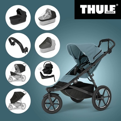 THULE URBAN GLIDE 3 MID BLUE SINGLE 2025 MB+Korba+Madlo+Plášť+Moskyt+Maple +ISO