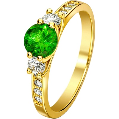 Zlaton Prsten žluté zlato turmalín s diamanty N20102501171