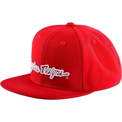 TROY LEE DESIGNS YOUTH FLAT BILL SNAPBACK SIGNATURE RED / WHITE