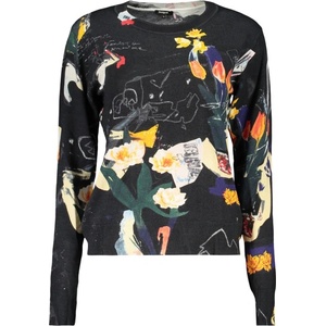 Desigual Дамски пуловер desigual, Размер m, Цвят Черен (26swjf35_ne2000)