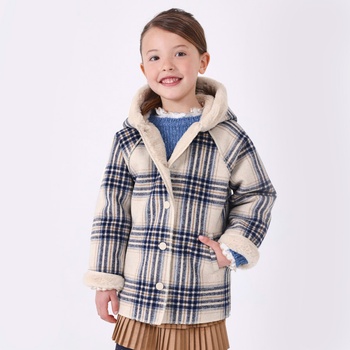 Image 1 of MAYORAL Карирано палто за момиче в бежово Майорал