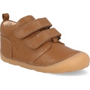 Bisgaard Barefoot dětské kotníkové boty Carter Cognac hnědé