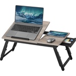SONGMICS Laptop Table for Bed, Bamboo, MDF, Height Adjustable, 55 x 34.9 cm - LLD004 (LLD004)