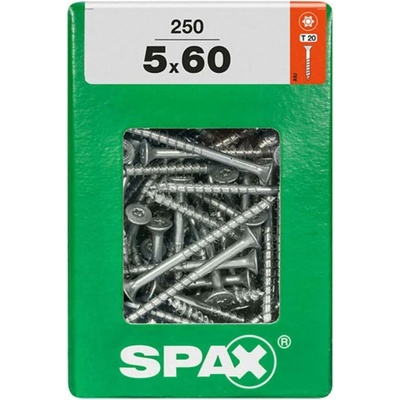 Spax Uni vrut zápust.hlava T-Star+ T20 4CUT část.závit Wirox 5 x 60 mm 250 ks