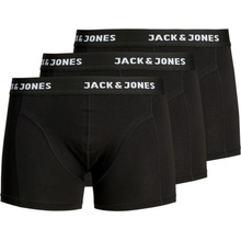 Jack&Jones 3 Pack pánske boxerky JACANTHONY 12171944 Black