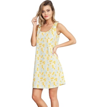 Лятна нощница в жълт цвят, обсипана със свежи лимончета