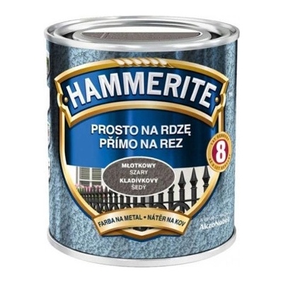 Hammerite priamo na hrdzu kladivkový 0,7l stříbrnosivá
