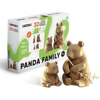 Cartonic 3D puzzle PANDA FAMILY 2v1, 164 ks – Zboží Mobilmania