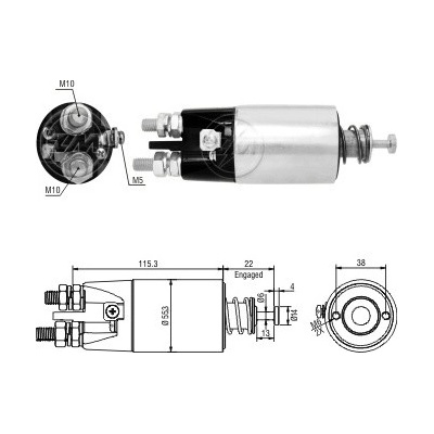 Spínač startéru Mitsubishi M9T61471