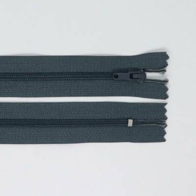 Spirálový zip, šíře 3 mm, délka 50 cm, šedá