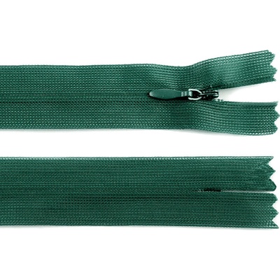 Spirálový zip skrytý No 3 délka 40 cm dederon Varianta: 272 zelená piniová, Balení: 1 ks