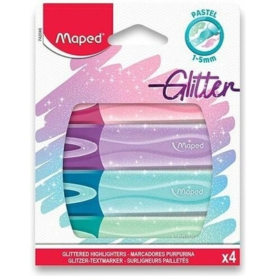 Maped Fluo Peps Glitter sada 4 barev 742046