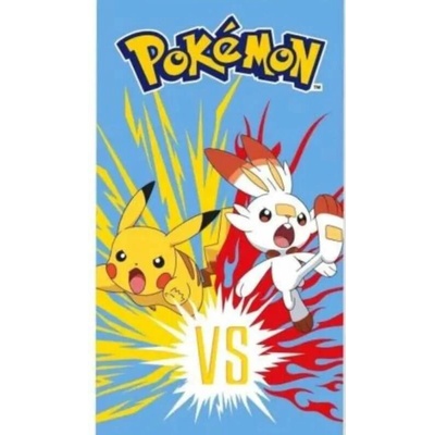 Jerry Fabrics Pokémon Fight AYM119597 plážová osuška modrá 70 x 140 cm