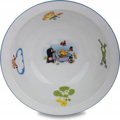 Thun 1794 Dětská porcelánová miska Krtek zahradníkem 135 mm