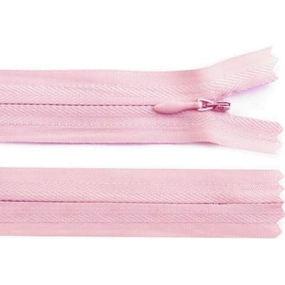 Spirálový zip skrytý No 3 délka 20 cm Varianta: 133 růžová světlá, Balení: 1 ks