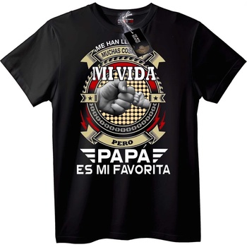 NOONEBRAND Тениска Татко е моят любимец - L, White