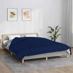 vidaXL Утежнено одеяло синьо 200x225 см 13 кг плат (350745)