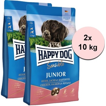 Happy Dog Supreme Sensible Junior kura losos a zemiaky 2 x 10 kg