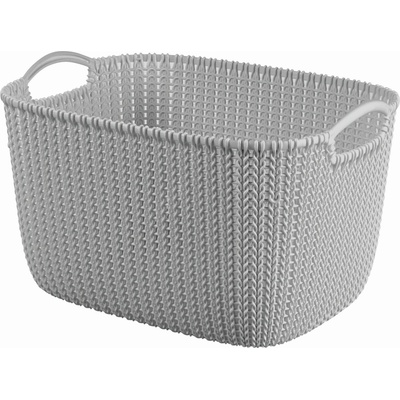 Curver Košík pletený obdélník KNIT 19 l světle šedá