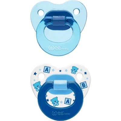 Wee Baby Залъгалки Wee Baby - 2 броя, 0-6 м, сини (437)