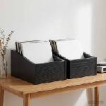 vidaXL Кутия за LP записи 2 бр. Черен дъб 23 x 33 x 16 см (8012781)