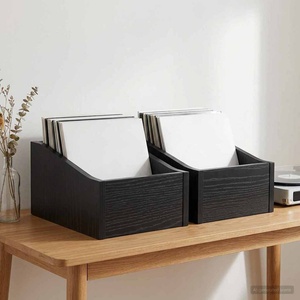 vidaXL Кутия за LP записи 2 бр. Черен дъб 23 x 33 x 16 см (8012781)