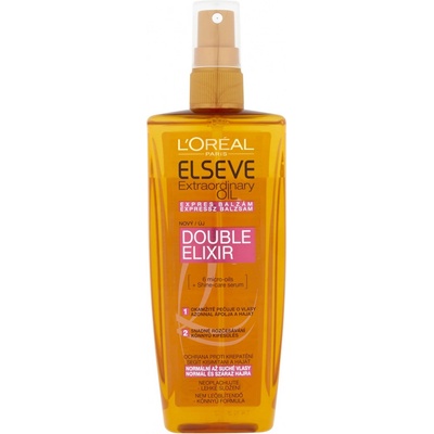 L'Oréal Paris Elseve Extraordinary Oil Double Elixir vyživujúci sprej na poškodené a suché vlasy pre ženy 200 ml