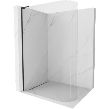 Mexen Kioto-R L заоблено душ панел Walk-in 100 x 200 см, прозрачен, черен - 800-100-103-70-06 (800-100-103-70-06)