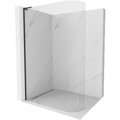 Mexen Kioto-R L заоблено душ панел Walk-in 100 x 200 см, прозрачен, черен - 800-100-103-70-06 (800-100-103-70-06)