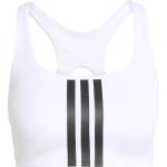 adidas Дамски спортен сутиен adidas Women's Optime 3-Stripes MS Bra Sports bra - White / Black (114-3921-0213)