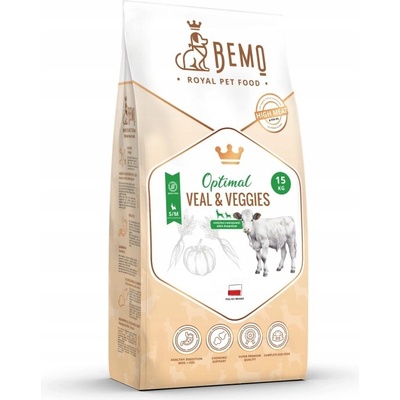 Bemo Optimal Teľacie mäso s zeleninou S/M 15kg