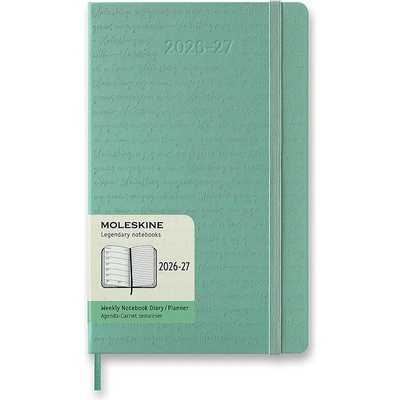 Moleskine A5 týdenní 2026-27 světle zelený