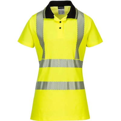 Portwest HI-VIS LW72 Dámska funkčná reflexná polokošeľa HV žltá/čierna S
