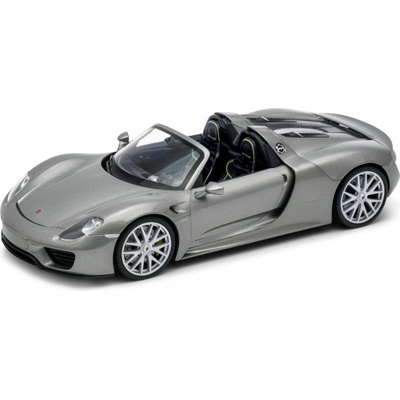 Welly Porsche 918 Spyder convertible šedé 1:24